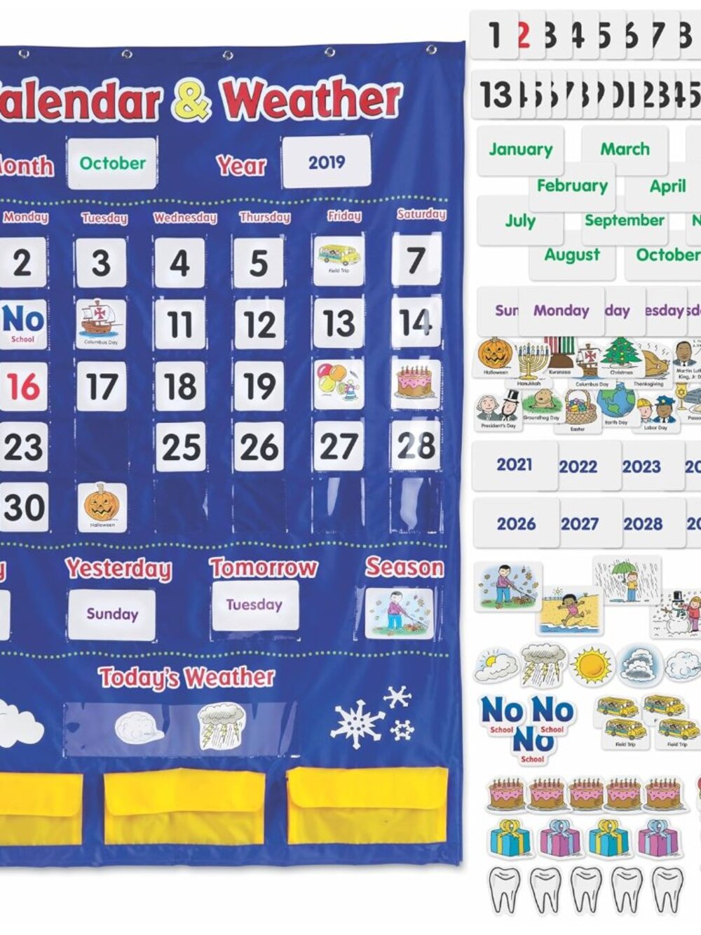 Calendar & Weather Pocket Chart